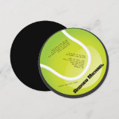 Invitation ronde de bat mitzvah de barre de TENNIS (Devant / Derrière)