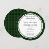 Invitation ronde de Mariages écossais MacAlpine (Devant / Derrière)