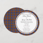 Invitation ronde de Mariages écossais MacBeth (Devant / Derrière)