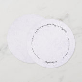 Invitation ronde de texte courbe (Devant / Derrière)