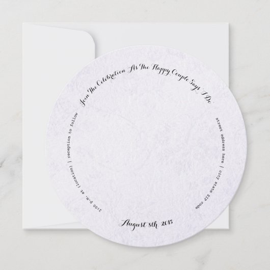 Invitation ronde de texte courbe (Devant)