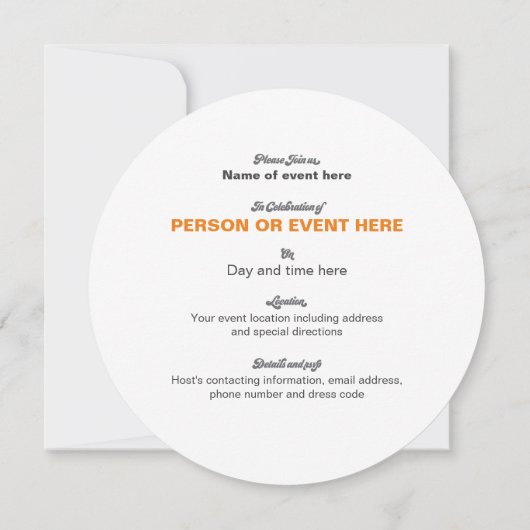 Invitation ronde en mosaïque de Whirlpool en or et (Dos)