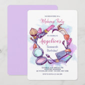 Invitation ronde maquillage (Devant / Derrière)