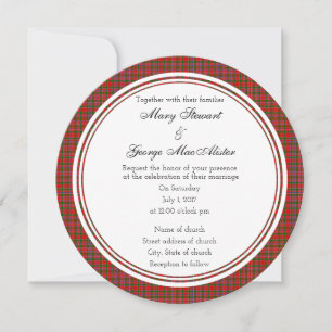 Invitation ronde Mariage écossaise MacAlister