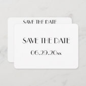 Invitation Ronde minimal Déco Mariage Blanc Enregistrer Les D (Devant / Derrière)