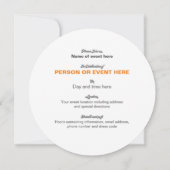 Invitation ronde Mosaic de Whirlpool en or et oliv (Dos)