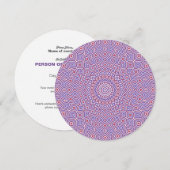 Invitation ronde Mosaic de Whirlpool en violet (Devant / Derrière)