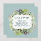 Invitation Ronde Vert moderne Mariage Dîner de répétition (Devant / Derrière)