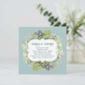 Invitation Ronde Vert moderne Mariage Dîner de répétition (Debout devant)