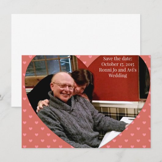 Invitation Ronni et Avi (Devant / Derrière)