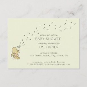 Invitation Roo Bunny - Dandelion Voeux Baby shower