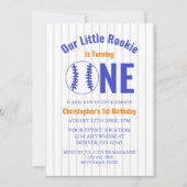 Invitation Rookie Baseball 1er anniversaire (Devant)