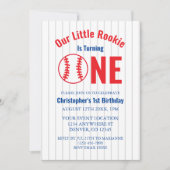 Invitation Rookie Baseball 1er anniversaire (Devant)