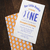 Invitation Rookie Baseball 1er anniversaire