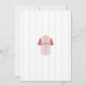 Invitation Rookie Baseball Nom personnalisé Garçons 1er anniv (Dos)