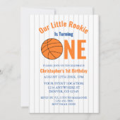 Invitation Rookie Basketball 1er anniversaire (Devant)