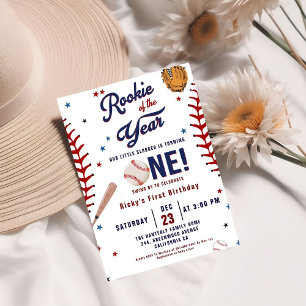 Invitation Rookie de baseball de l'année Baseball 1er anniver