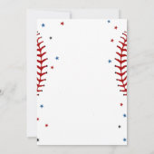 Invitation Rookie de baseball de l'année Baseball 1er anniver (Dos)