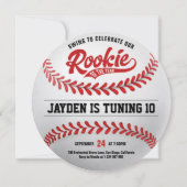 Invitation Rookie de baseball de l'année fête d'anniversaire (Devant)