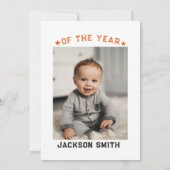 Invitation Rookie de l'année 1er anniversaire de basket-ball (Dos)