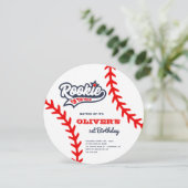 Invitation Rookie de l'année Baseball 1er anniversaire (Debout devant)