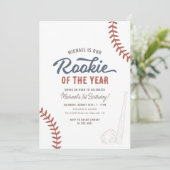 Invitation Rookie de l'année Baseball 1er anniversaire (Debout devant)
