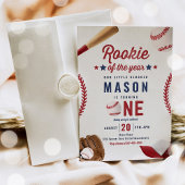 Invitation Rookie De L'Année Baseball 1er Anniversaire