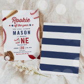 Invitation Rookie De L'Année Baseball 1er Anniversaire