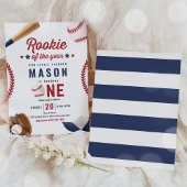 Invitation Rookie De L'Année Baseball 1er Anniversaire