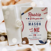Invitation Rookie De L'Année Baseball 1er Anniversaire