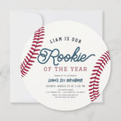 Invitation Rookie de l'année Baseball 1er Anniversaire Cercle (Devant)