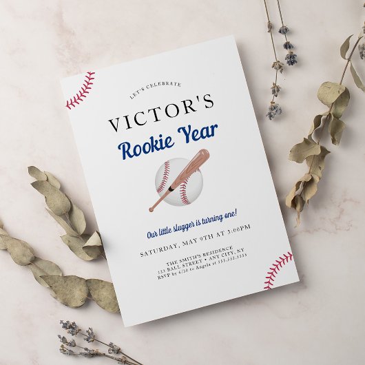 Invitation Rookie de l'année Baseball 1er anniversaire fête