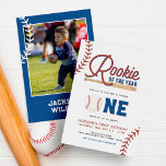 Invitation Rookie de l'année Baseball 1er Anniversaire Fête I<br><div class="desc">Rookie de l'année Baseball 1er Anniversaire Fête Invitation</div>