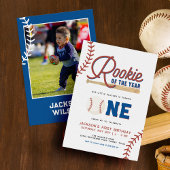Invitation Rookie de l'année Baseball 1er Anniversaire Fête I