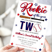 Invitation Rookie de l'année Baseball deuxième 2e anniversair