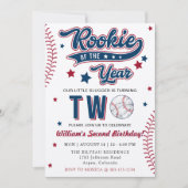 Invitation Rookie de l'année Baseball deuxième fête d'anniver (Devant)