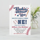 Invitation Rookie de l'année Baseball premier 1er anniversair (Debout devant)