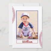 Invitation Rookie de l'année Baseball premier anniversaire fê (Dos)