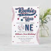 Invitation Rookie de l'année Baseball premier anniversaire fê (Debout devant)