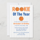 Invitation Rookie De L'Année Basket 1Er Anniversaire (Devant)