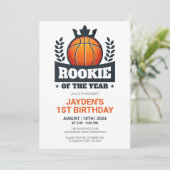 Invitation Rookie de l'année Basketball 1er anniversaire (Debout devant)