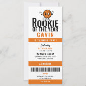 Invitation Rookie De L'Année Basketball Customisé Anniversair (Devant)