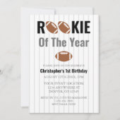 Invitation Rookie De L'Année Football 1Er Anniversaire (Devant)
