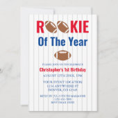 Invitation Rookie De L'Année Football 1Er Anniversaire (Devant)