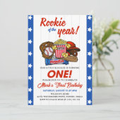 Invitation Rookie de l'année Garçons Baseball 1er anniversair (Debout devant)