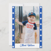 Invitation Rookie de l'année Garçons Baseball 1er anniversair (Dos)