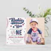 Invitation Rookie De L'Année Premier Anniversaire Baseball Pa (Debout devant)