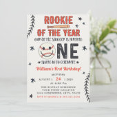 Invitation Rookie De L'Année Premier Anniversaire Baseball Pa (Debout devant)