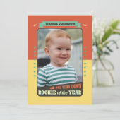 Invitation Rookie de l'année Première fête d'anniversaire Inv (Debout devant)