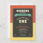 Invitation Rookie de l'année Première fête d'anniversaire Inv (Dos)